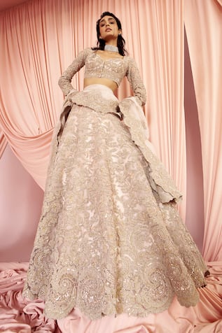 Pankaj & Nidhi Charisma Floral Embellished Bridal Lehenga Set 