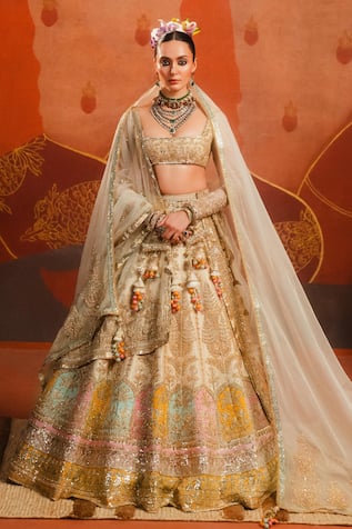 Masaba Bombay Barfi Embroidered Bridal Lehenga Set 