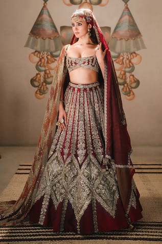 Masaba Kokum Sherbet Bridal Lehenga Set 