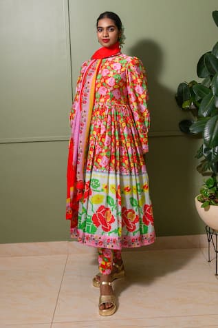 PRACHI KAMAT Gulbahar Print Anarkali Set 