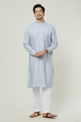 Linen Straight Plain Kurta 