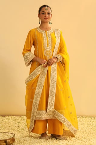 Sheetal Batra Asmira Embroidered Kurta Palazzo Set 