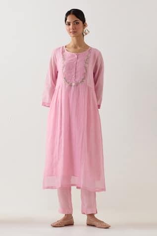 TATWA Gathered Camellia Kurta Set 