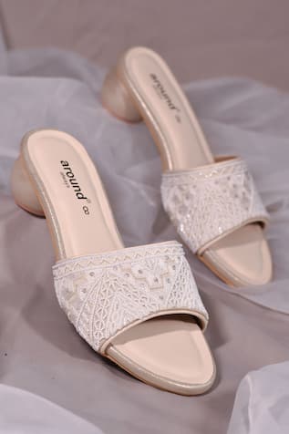 Kloe Pearl & Cutdana Embroidered Heels 