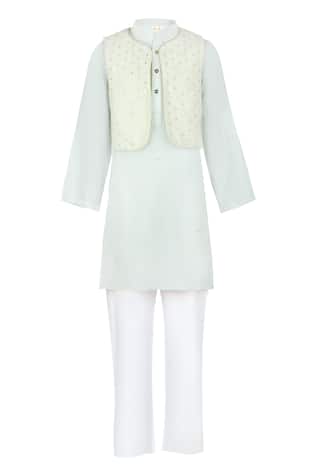 Geometric Embroidered Kurta Set 