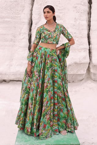 MEHER BY ISLIE Farm Rio Print Skirt Set 