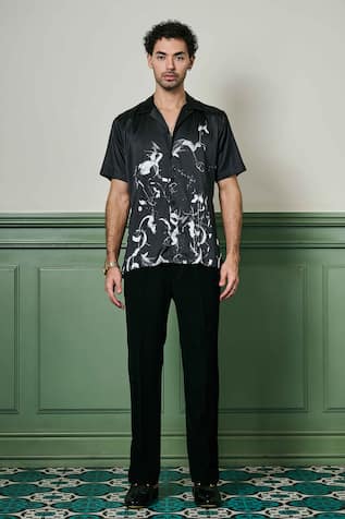 Asuka Nocturnal Brushstroke Print Shirt 