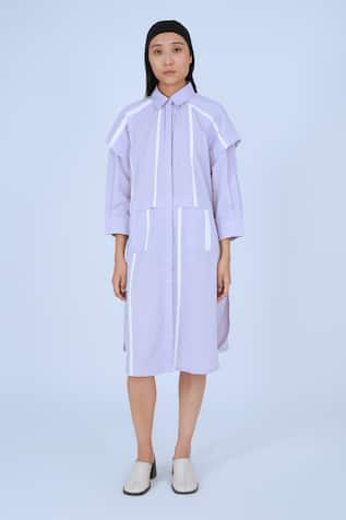 Leh Studios Metro Tape Fence Shirt Dress 