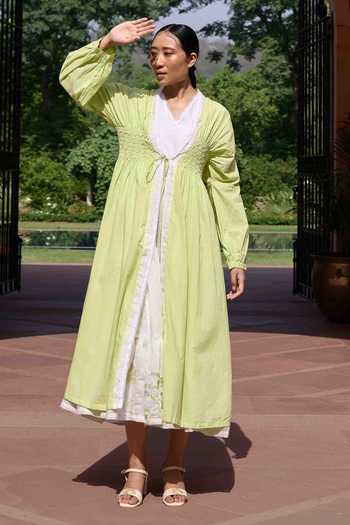 OurDve Ruched Jacket With Dress 