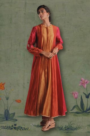 Myoho Omkara Panelled Anarkali With Pant 