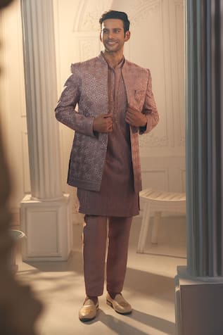 Alaya Advani Thread Embroidered Sherwani Jacket Set 