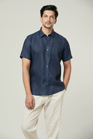 Aryavir Malhotra Half Sleeves Button Down Shirt 