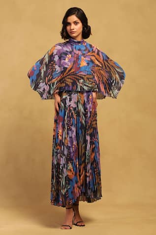 Ritu Kumar Pheonix Abstract Print Layered Jumpsuit 