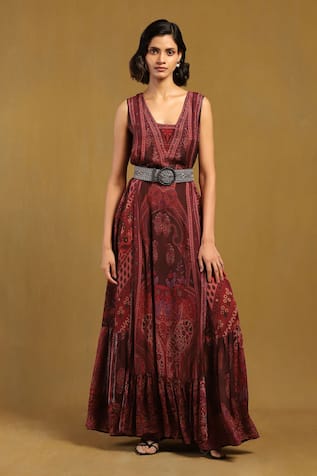 Ritu Kumar Pitchpatch Printed Long Dress 