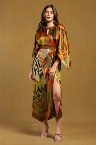 Ritu Kumar Minati Printed Kaftan Dress 