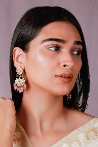 Stone & Jadtar Embellished Earrings 