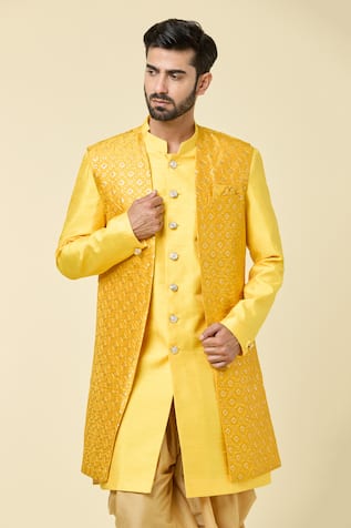 Checkered Sequin Embroidered Jacket 
