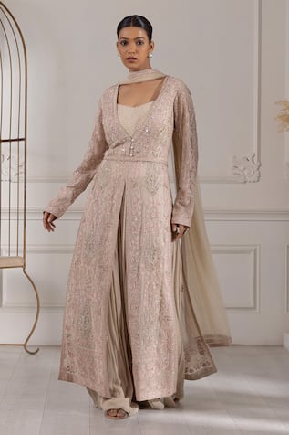 Raj Arora Embroidered Kurta Sharara Set 