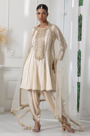Raj Arora Embroidered Kurta Dhoti Pant Set 