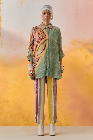 ASEEM KAPOOR Mandala Printed Trapeze Shirt 