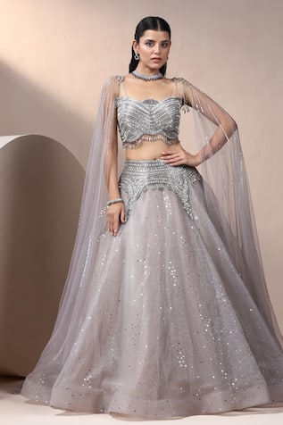 Chaashni by Maansi and Ketan Sequin Embroidered Lehenga With Blouse 