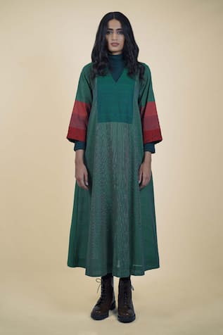 MANTRA Thread Embroidered Yoke Dress 