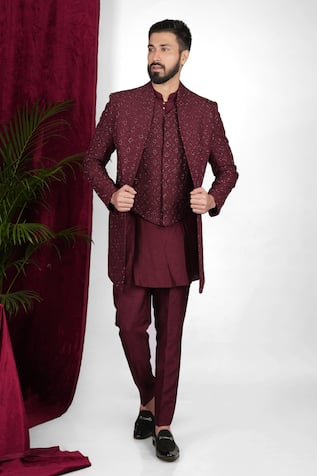 Sven suits Embroidered Waistcoat Set 