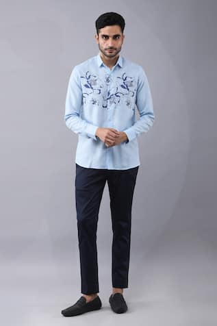 Manish Nagdeo Floral Print Shirt 