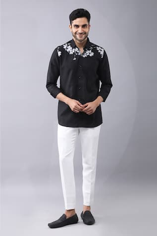 Manish Nagdeo Printed Button Down Shirt 