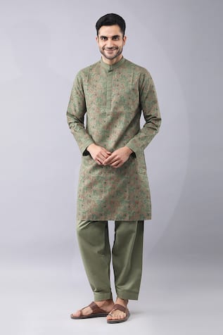 Manish Nagdeo Floral Print Kurta & Salwar Set 