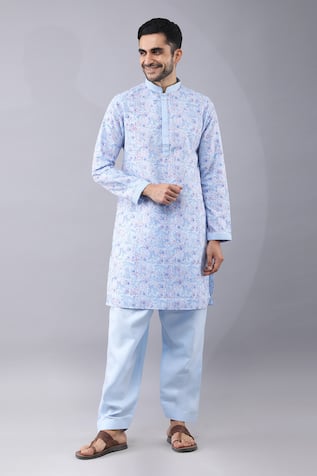 Manish Nagdeo Thread Work Kurta & Salwar Set 