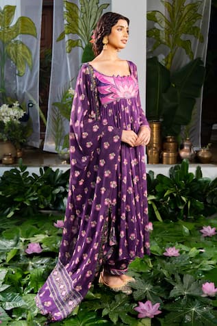 Baise Gaba Jinal Floral Butti Print Anarkali 