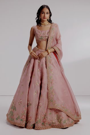 Taisha Alita Flaming Embroidered Lehenga Set 