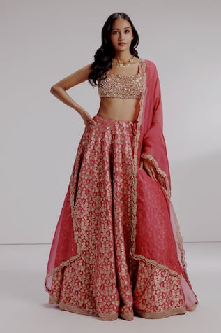 Taisha Tapeta Tulip Jaal Embroidered Lehenga Set 