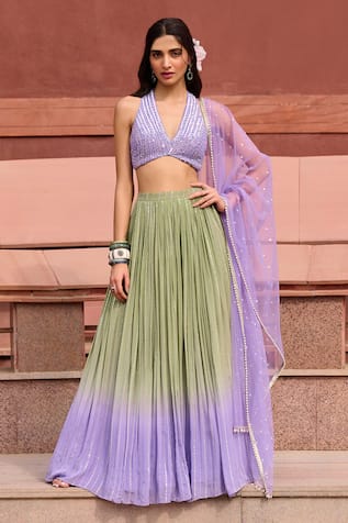 Chamee and Palak Reina Ombre Lehenga Set 