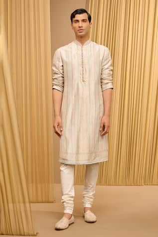 Tarun Tahiliani Floral Stripe Print Kurta 