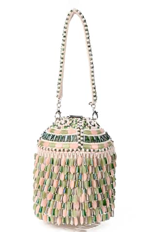 House Of Kosha Elly Crystal Embellished Bucket Bag 