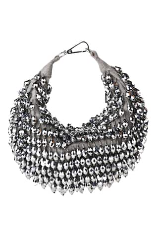 House Of Kosha Ophelia Suede Embellished Hobo Bag 