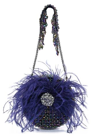 House Of Kosha Kiraz Embellished Round Clutch 
