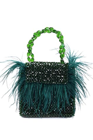 Natali Feather Embellished Bag 