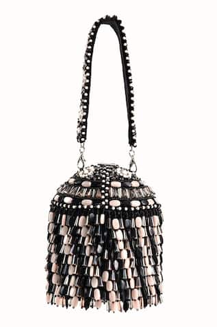 House Of Kosha Elly Crystal Embellished Bucket Bag 