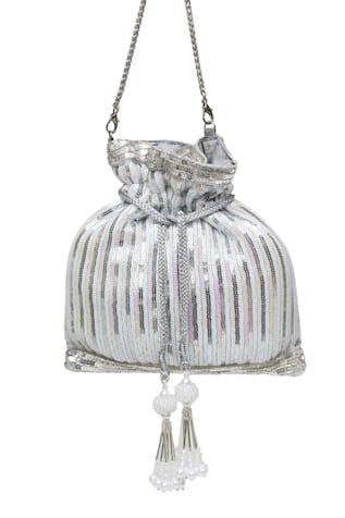 SG Collection By Sonia Gulrajani Aurora Sequin Embroidered Potli 