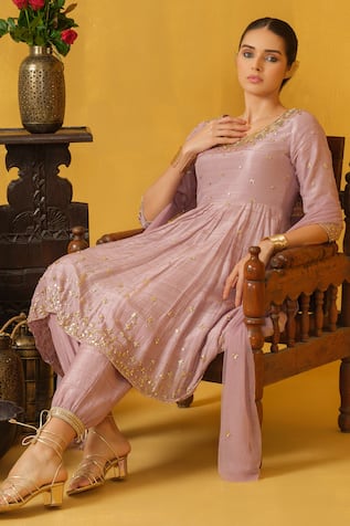 ABSTRACT BY MEGHA JAIN MADAAN Embellished Kurta Jogger Pant Set 