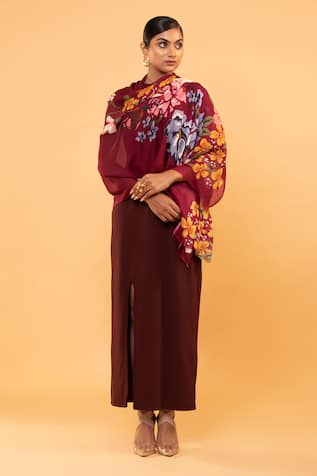 Modarta Flower Print Shawl 