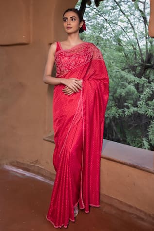 Ayaka Floral Embroidered Saree 