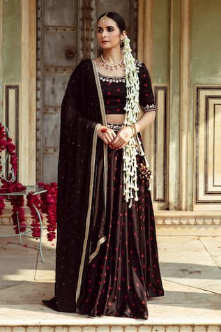 Maison Shefali Bandhej Print Lehenga Set 