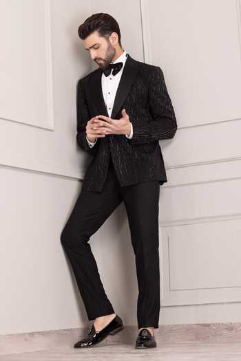 Amit Arora Hand Embroidered Tuxedo & Trouser Set 