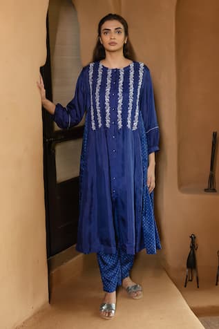 Ayaka Pintucked Hand Embroidered Tunic 