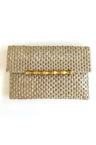 Bambou Aari Thread Weave Clutch 