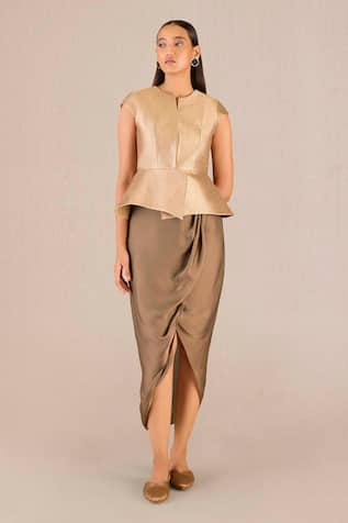 AMPM Abrah Jacket With Draped Skirt 